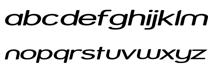 Street - Expanded Italic Font LOWERCASE
