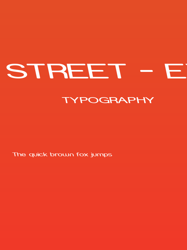 Street - Expanded Reverse Italic Poster