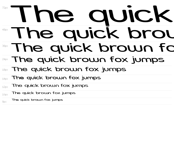 Street - Expanded Reverse Italic Waterfall