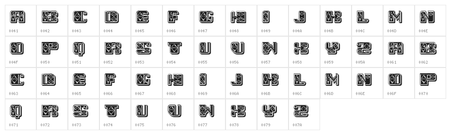 Street Filled Regular Character Map