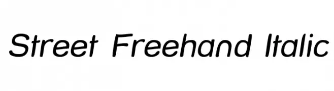 Street Freehand Italic  Fuentes Gratis Descargar