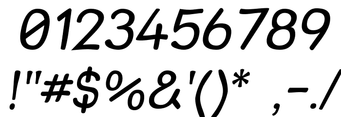 Street Freehand Italic Font OTHER CHARS
