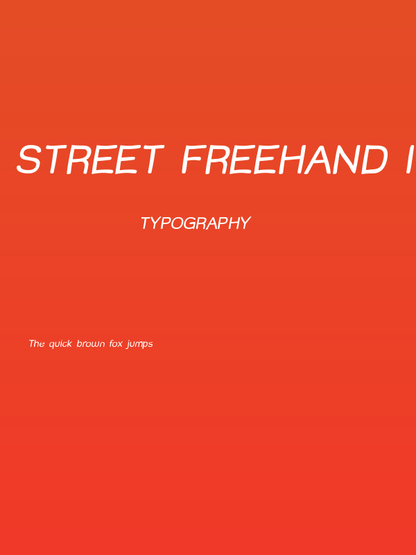 Street Freehand Italic Poster