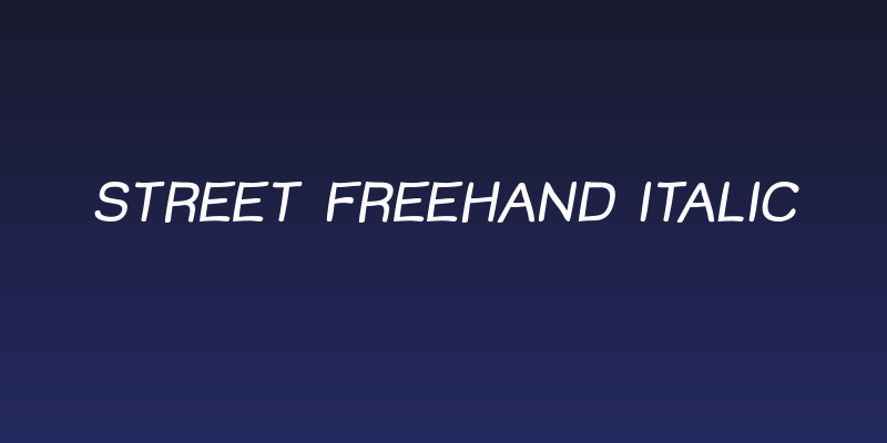 Street Freehand Italic Social Header