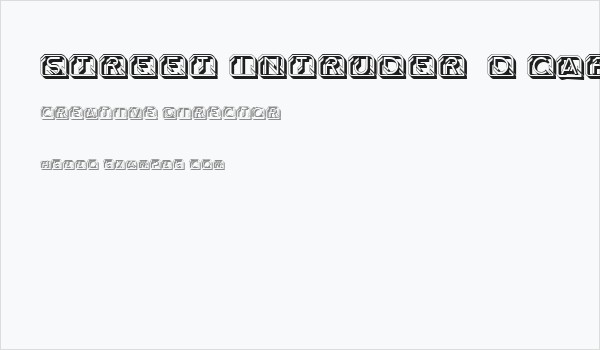 Street Intruder 3D Capitals Regular Business Card