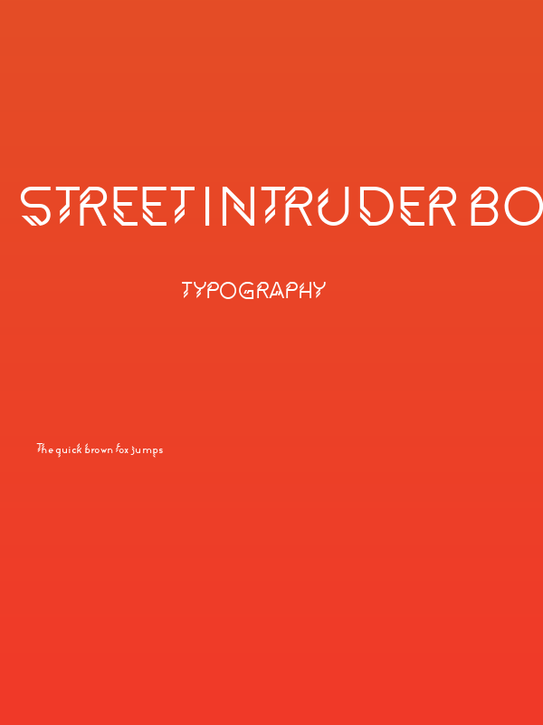 Street Intruder Book Regular Poster