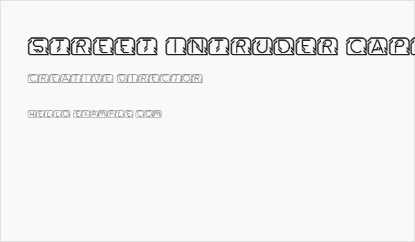 Street Intruder Capitals Regular Business Card