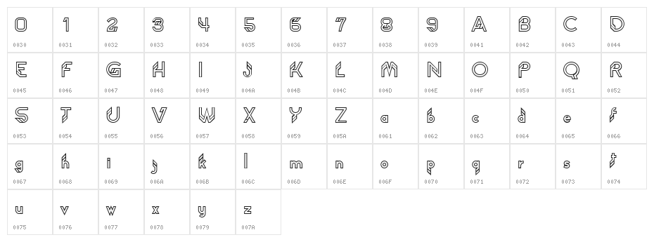 Street Intruder Flat Regular Character Map