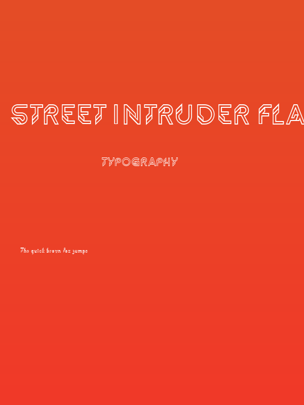 Street Intruder Flat Regular Poster
