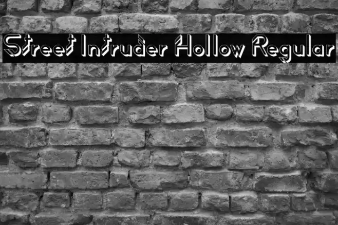 Street Intruder Hollow Regular Font examples