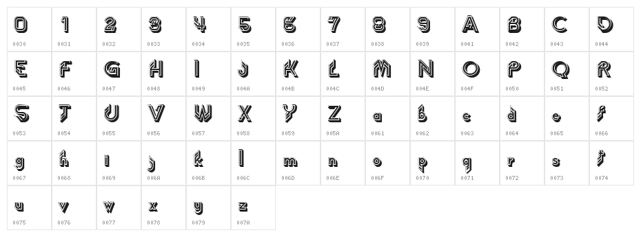 Street Intruder Regular Character Map