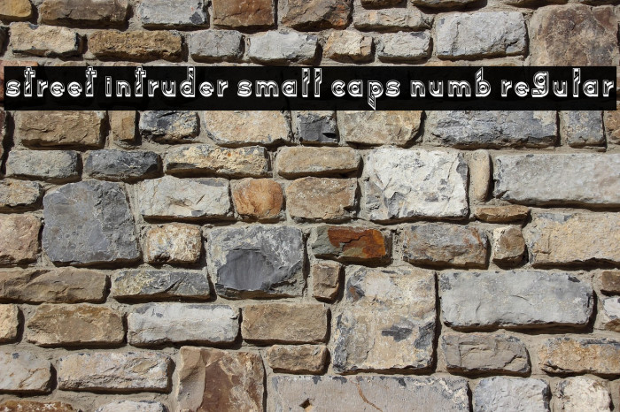 Street Intruder Small Caps Numb Regular Example 2