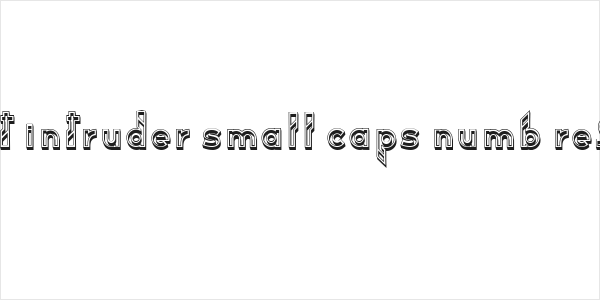 Street Intruder Small Caps Numb Regular Logo