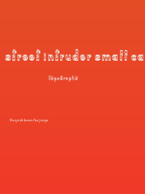 Street Intruder Small Caps Numb Regular Poster
