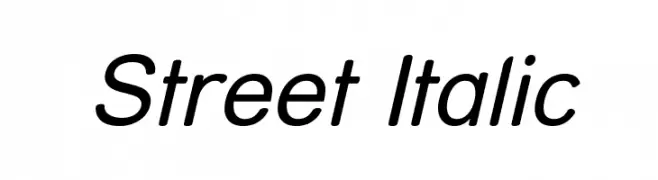 Street Italic  免费字体下载