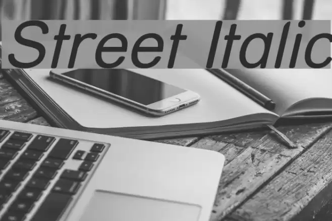 Street Italic Font examples