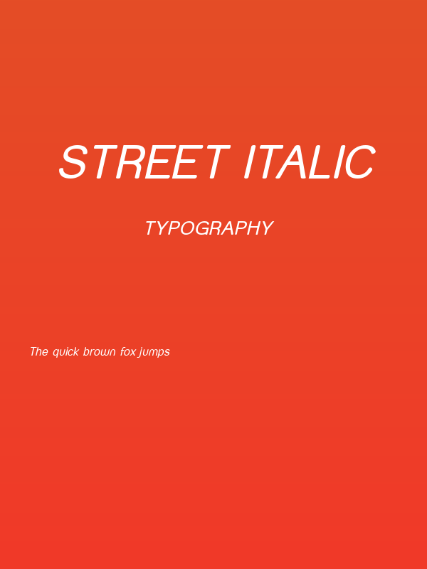 Street Italic Poster