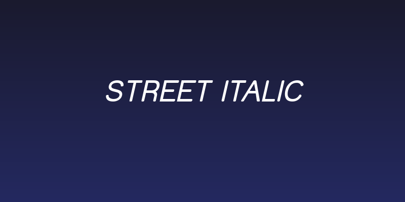 Street Italic Social Header
