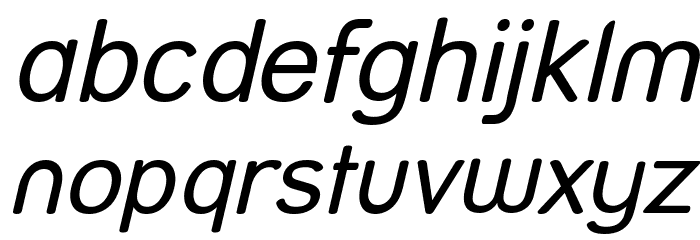 Street Italic Font LOWERCASE