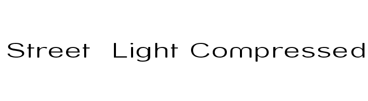 Street  Light Compressed  font caratteri gratis