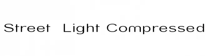 Street  Light Compressed  Frei Schriftart Herunterladen
