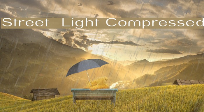 Street Light Compressed Шрифта examples