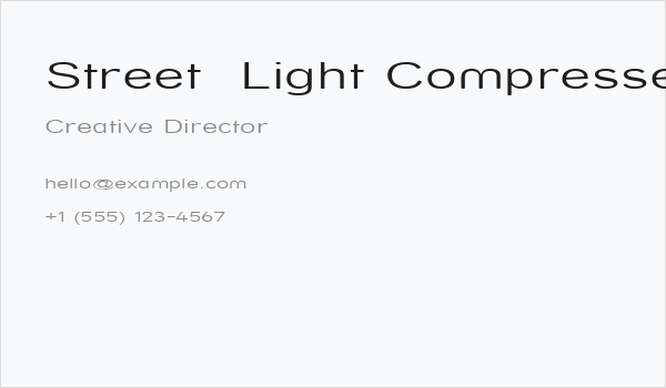 Street  Light Compressed Business Card