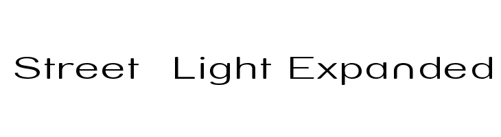 Street Light Expanded Font