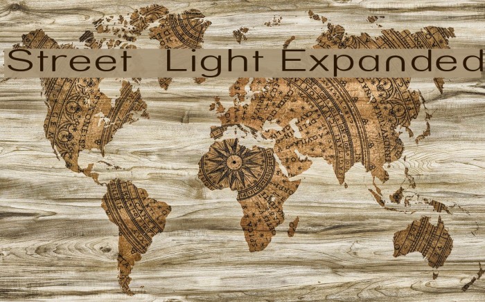 Street Light Expanded Font examples