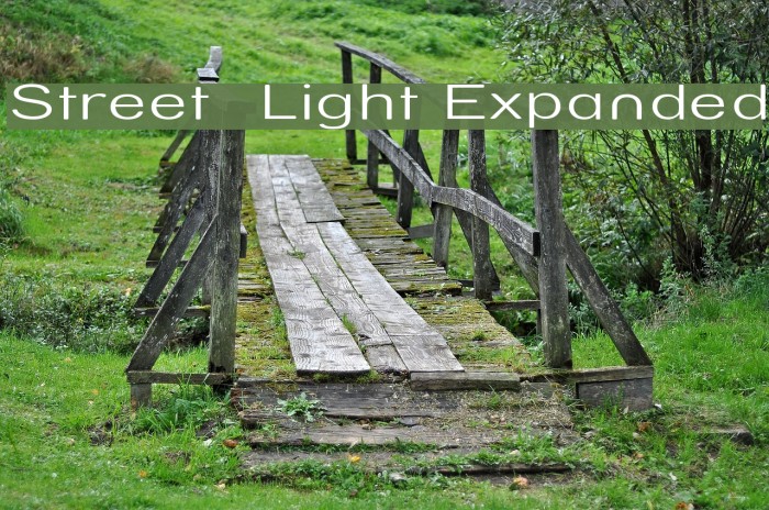 Street Light Expanded Font examples