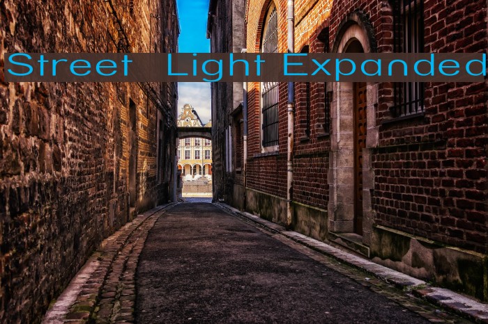 Street Light Expanded Font examples