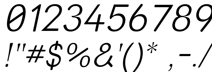 Street Light Italic Font OTHER CHARS