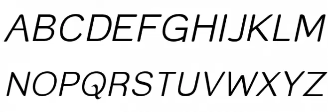 Street Light Italic Schriftart Groß