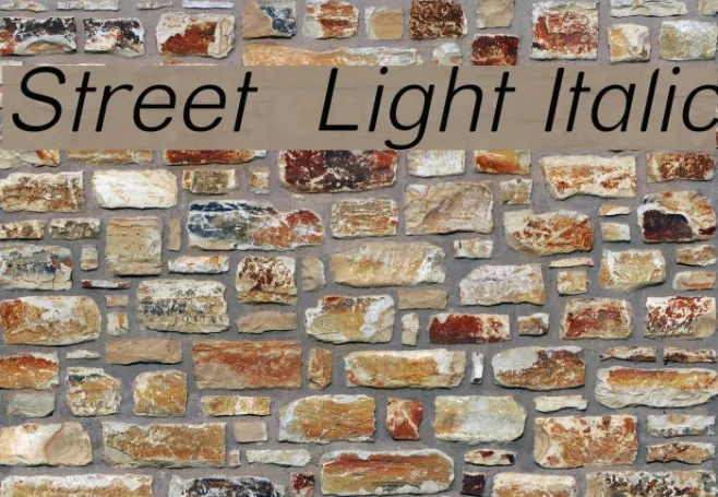 Street  Light Italic Example 2