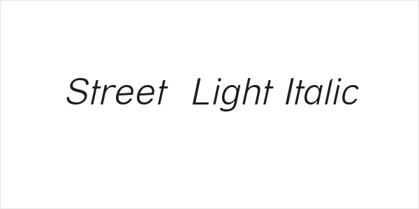 Street  Light Italic Logo