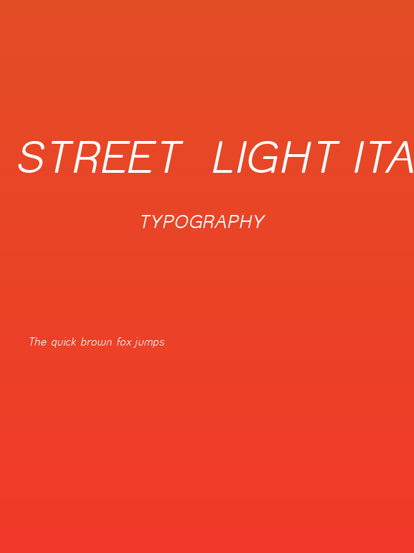 Street  Light Italic Poster