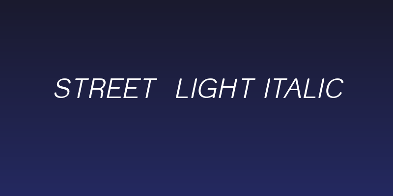 Street  Light Italic Social Header