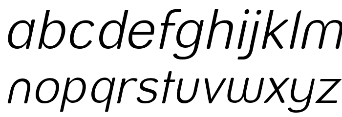 Street Light Italic Font LOWERCASE