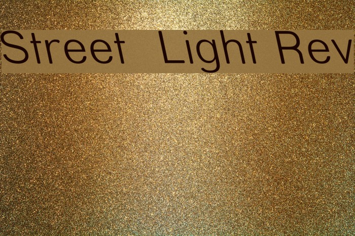 Street Light Rev Font examples
