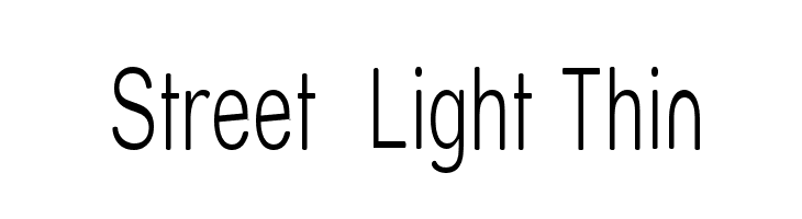 Street Light Thin Font