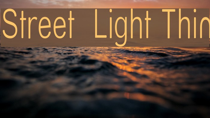 Street Light Thin Font examples