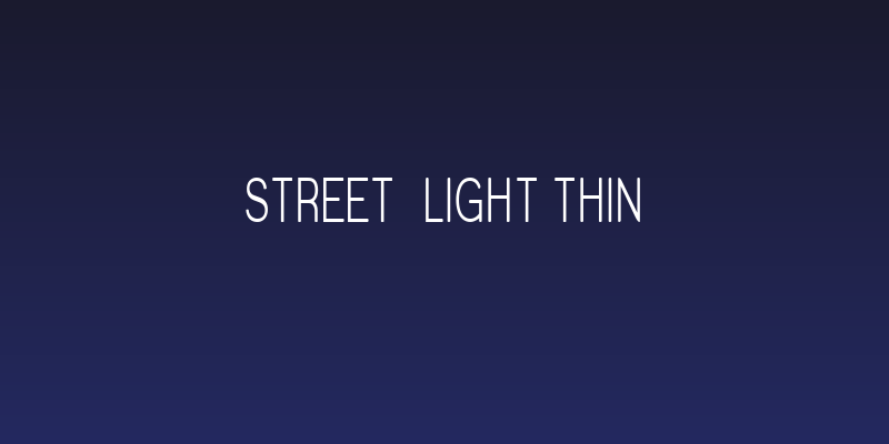 Street  Light Thin Social Header