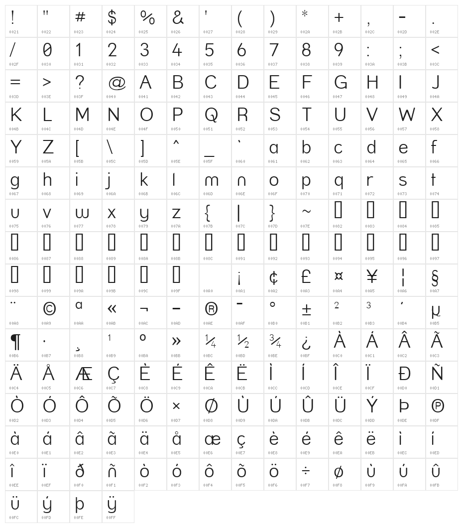 Street  Light Character Map