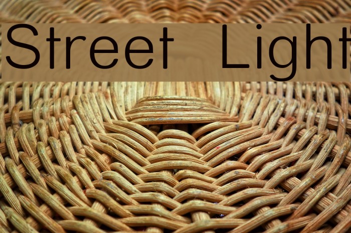 Street Light Font examples