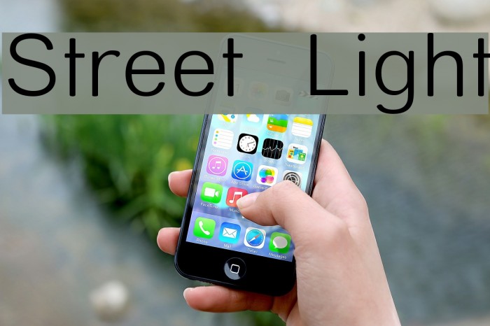 Street Light Font examples
