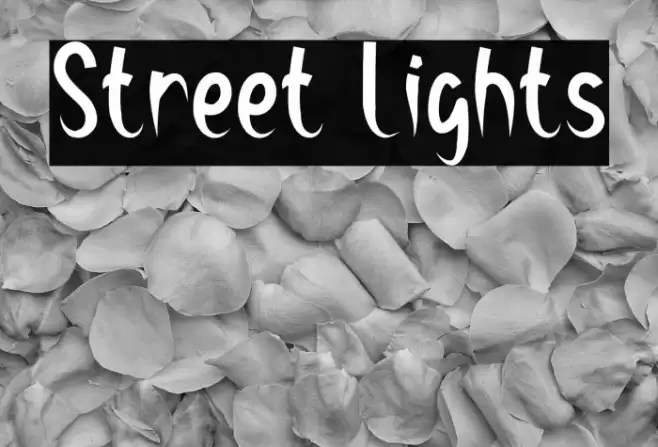 Street Lights Font examples