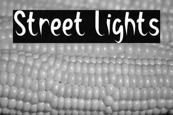 Street Lights Font examples