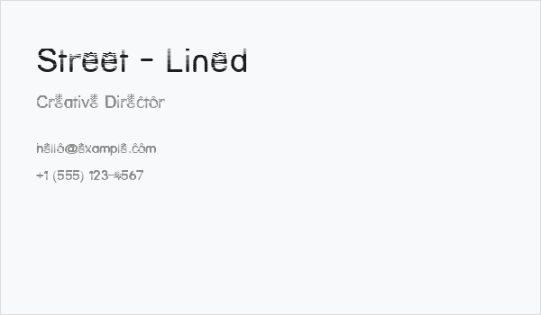 Street - Lined Business Card