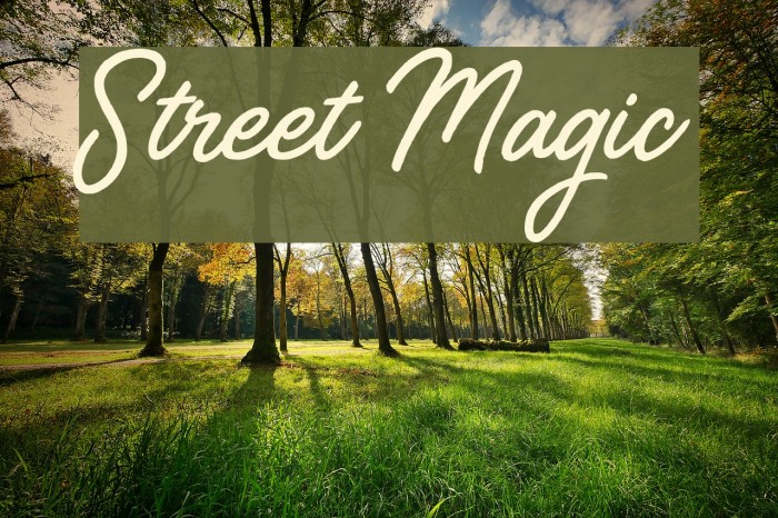 Street Magic Font examples