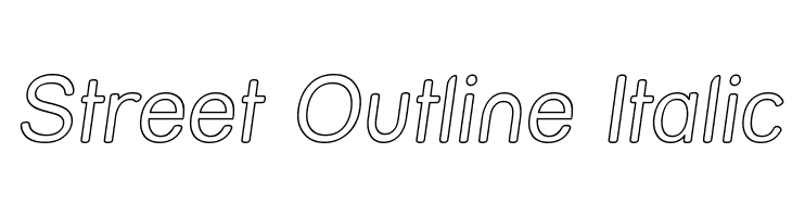 Street Outline Italic Font